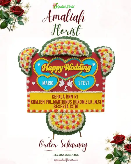 Papan Bunga Pernikahan Tanjungharja